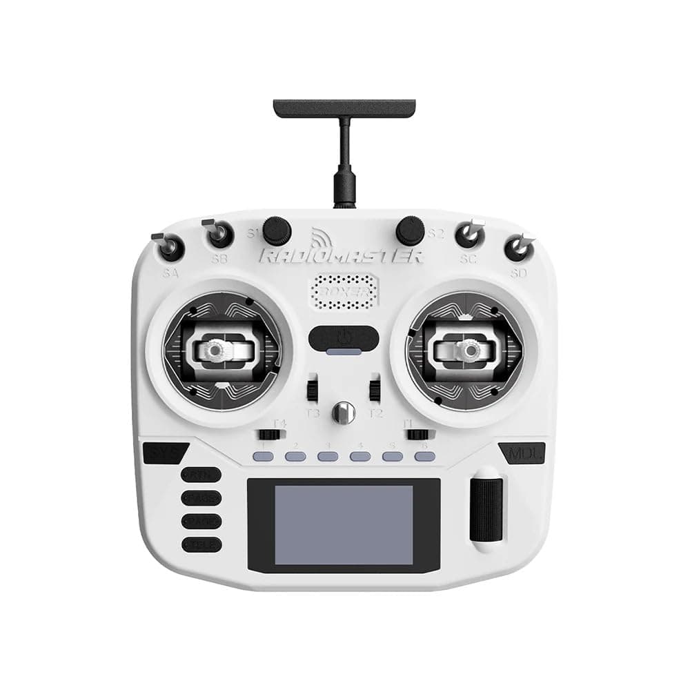 RadioMaster Boxer Crush EdgeTX 2.4G 16CH Remote Controller ELRS with AG01 Hall Gimbals (White)