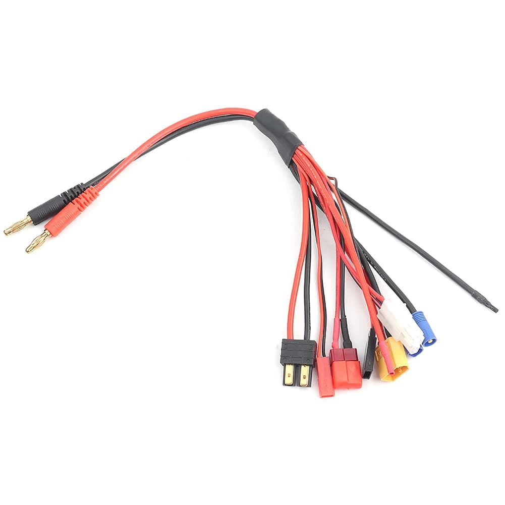 Lipo Battery Charger, Lipo Battery Charging Convert Cable, Rc Lipo Battery Charger Adapter Connector Splitter Cable 8-in-1 with Diverse Charging Options for IMAX B6 Charger