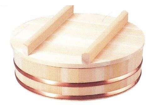 Koyanagi Industry domestic sushi rice table with a lid (Kiso Sawara material) diameter 39cm (about 1 bushel) 60016