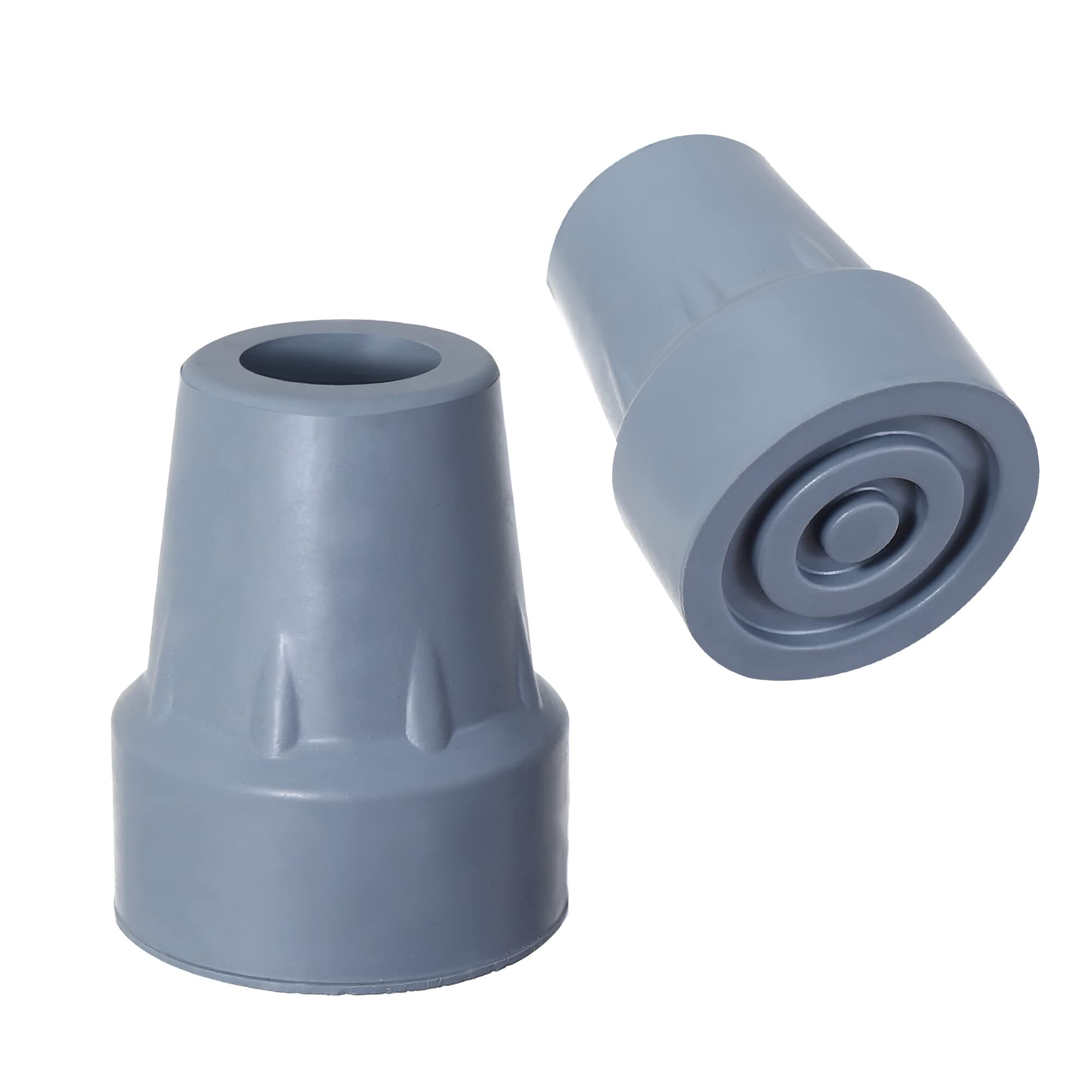 Cane Tips 3/4 Inch Heavy Duty Rubber Cane Tips Replacement 2 Pack, Gray