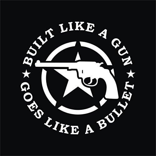 ARWY car stickers exterior Built Like A A2 Customized Sticker_ White - Standard Size for Sides Tank,Battery Cover, Helmet are115