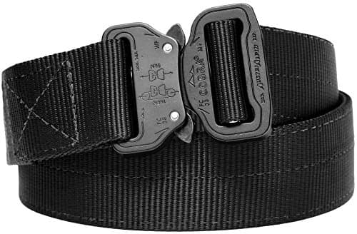 Klik Belt, World's Strongest 2-Ply Tactical Belt for Law Enforcement and Military,Matte Black,38 inch