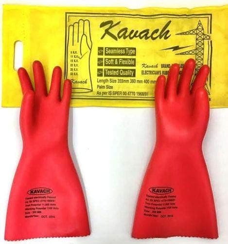 Aktion Safety Electrical 11 KV Kavach Gloves EG-11KVA (Pack of 1)