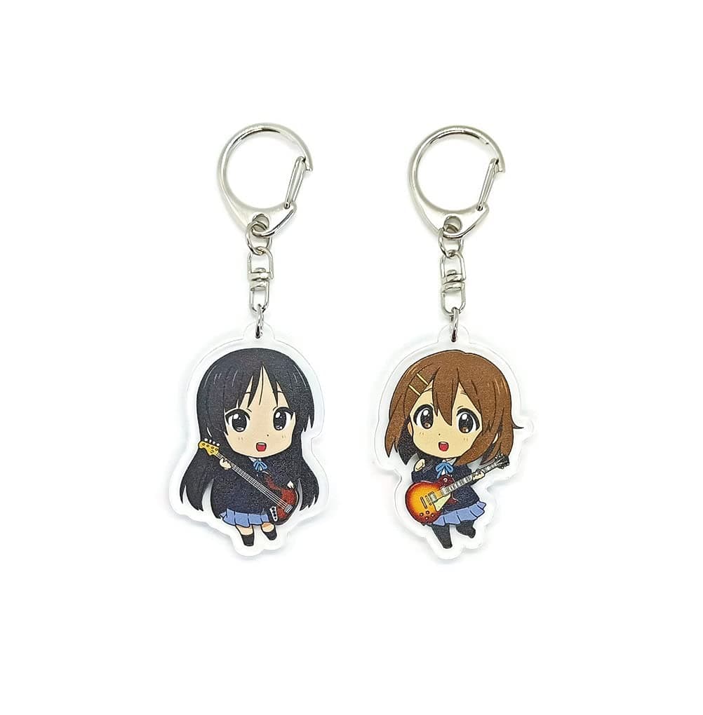 Inc. - Set of 2 K-On Acrylic Keychain Mio Akiyama, Yui Hirasawa v1, Multicolored, Pendant Height: 2 inches