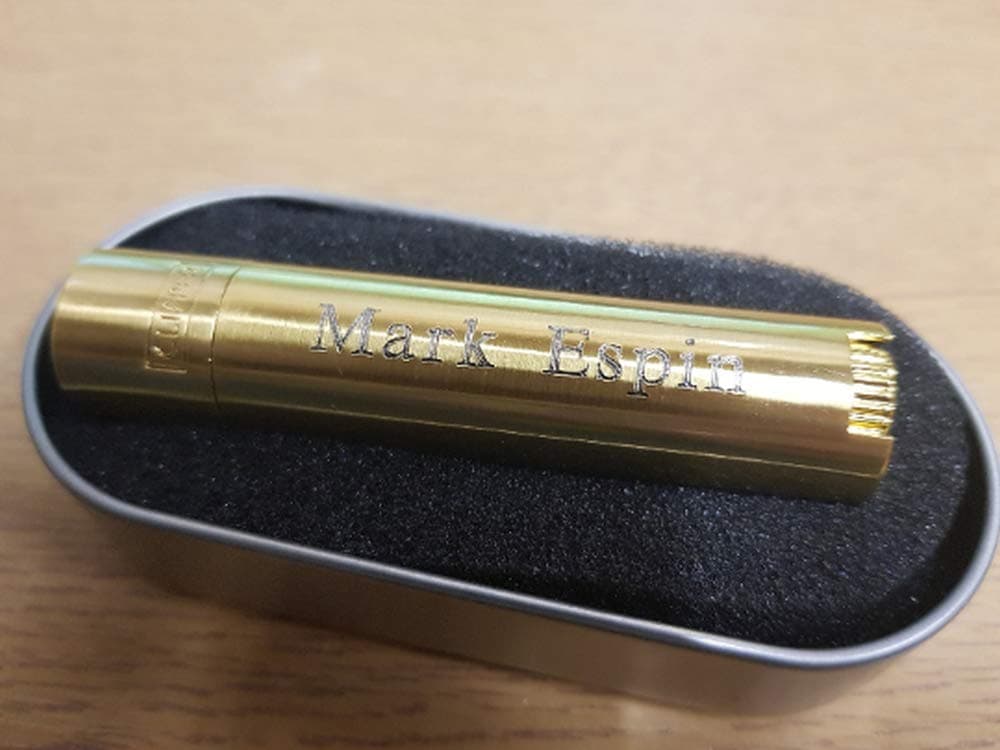 Trophy Superstore Personalised Engraved Gold Clipper Lighter, in gift tin.