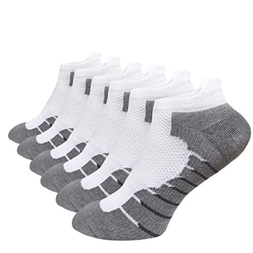 Men's Performance No Show Athletic Socks Running Sports Comfort Cushioned Tab Socks（6 Pairs） (6Pairs-Multicoloured 02 No Show, XX-Large(US MEN 12.5-15.5))