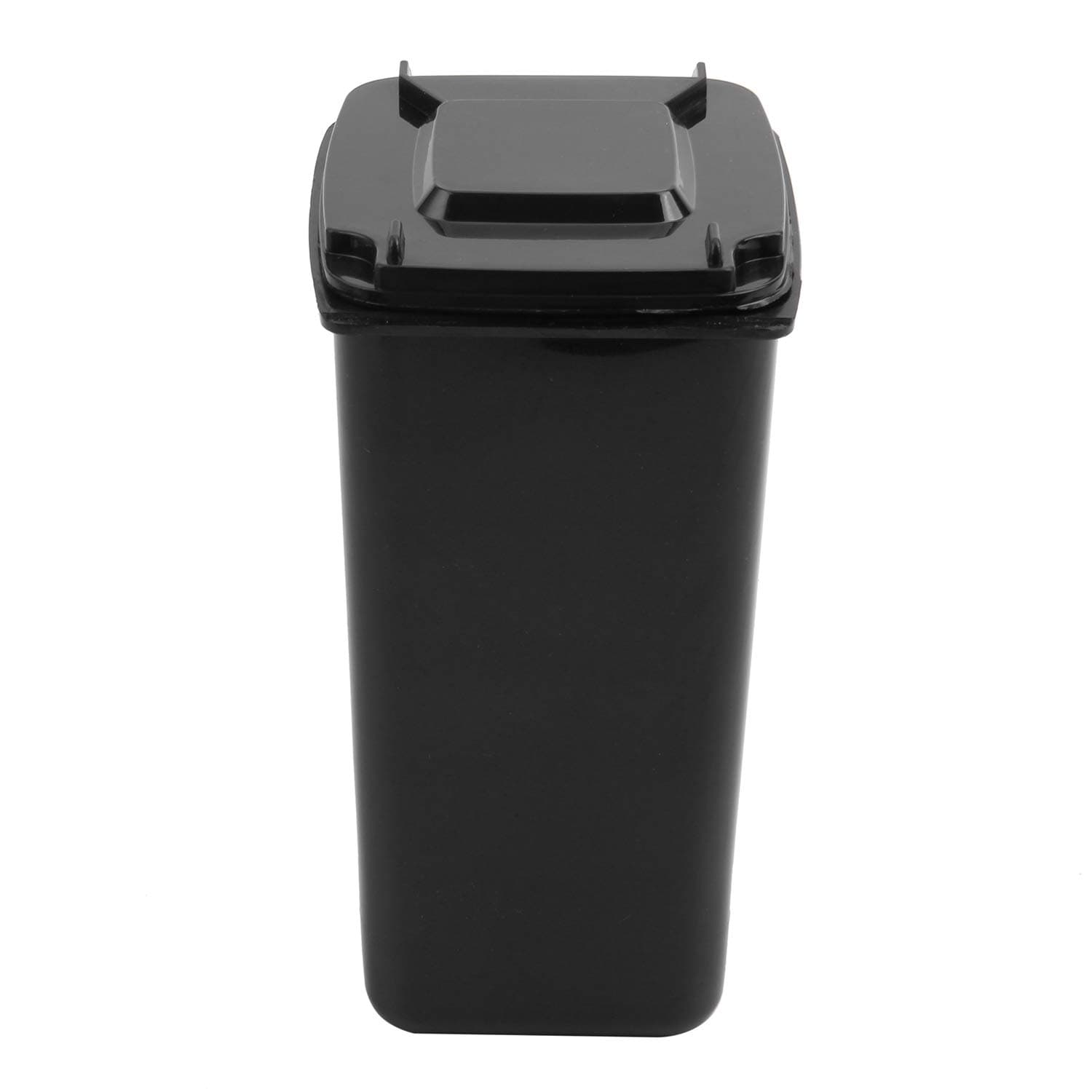 SODIAL(R) Mini Wheelie Bin Novelty Desk Tidy Desktop Stationery Organiser Pen Pot Holder Color:Black Size: 16 * 10.5 * 8cm