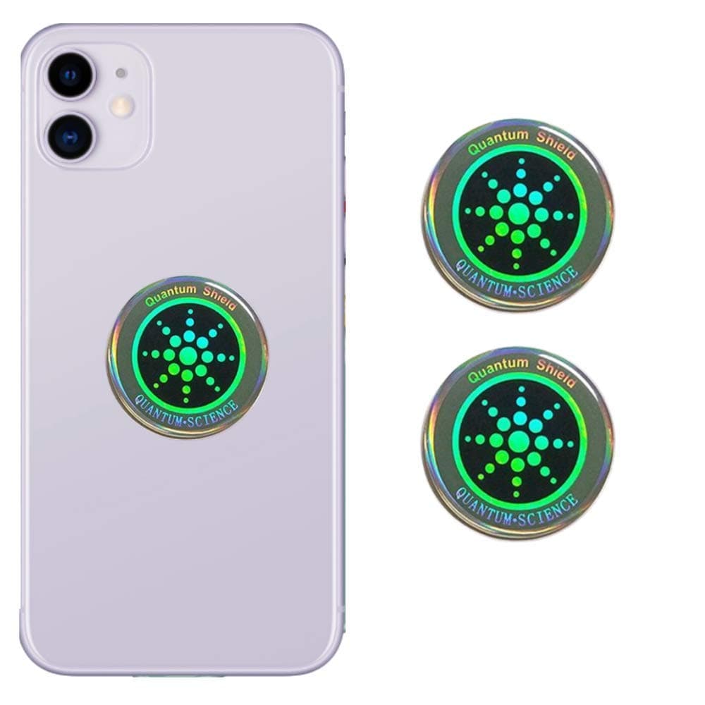 Anti Radiation EMF Shield - 2 Pack - EMF Protection Blocker, EMR Neutralizer Sticker for Use On All EMF Devices: Cell Phones, WiFi, iPhone, iPad, Kindle, Laptop