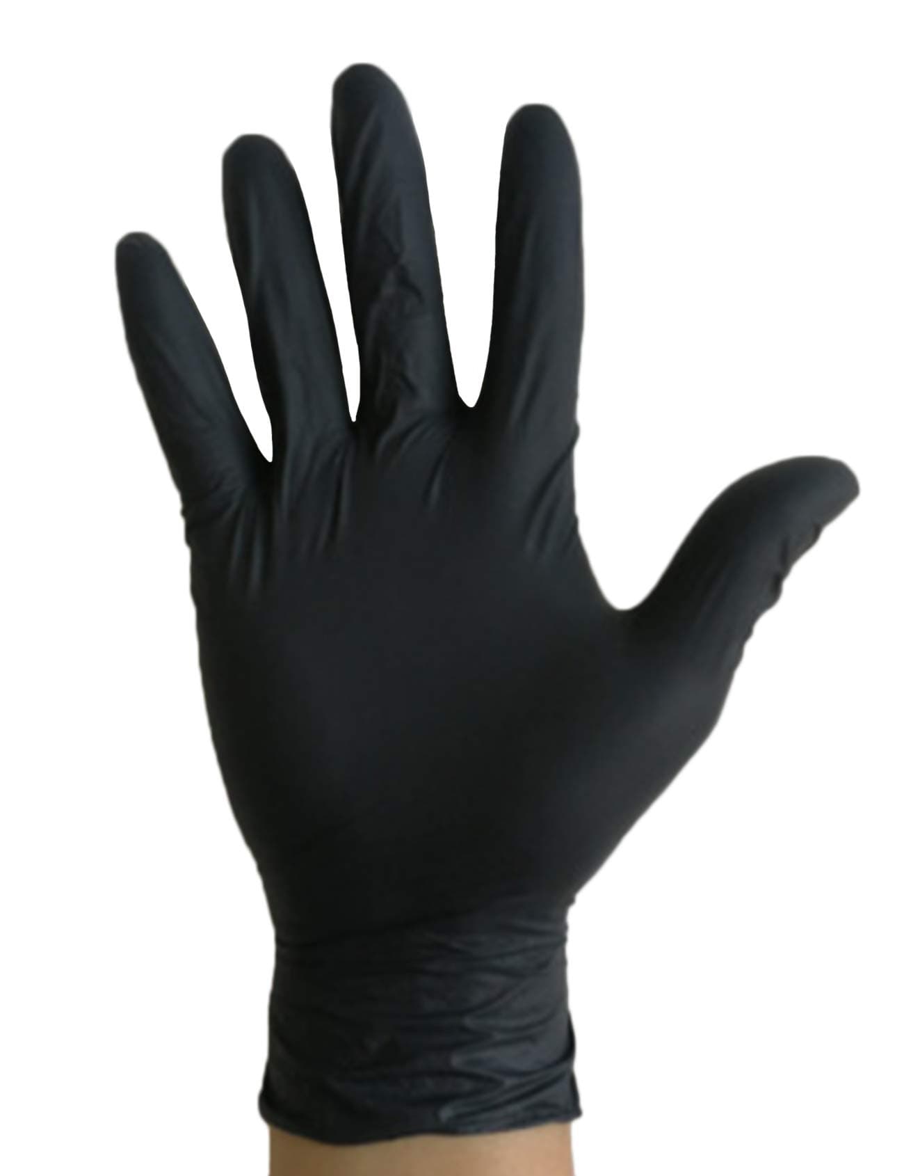 Jueshanzj 100pcs Disposable Nitrile Gloves Powder Free Latex Rubber Free Textured Tips Safe Odorless Gloves Black M