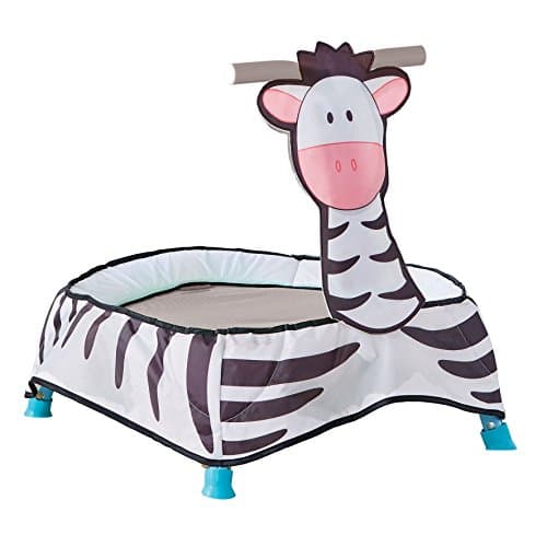 KidActive 304ZEB Baby Zebra Toddler Trampoline Toy, Black/White