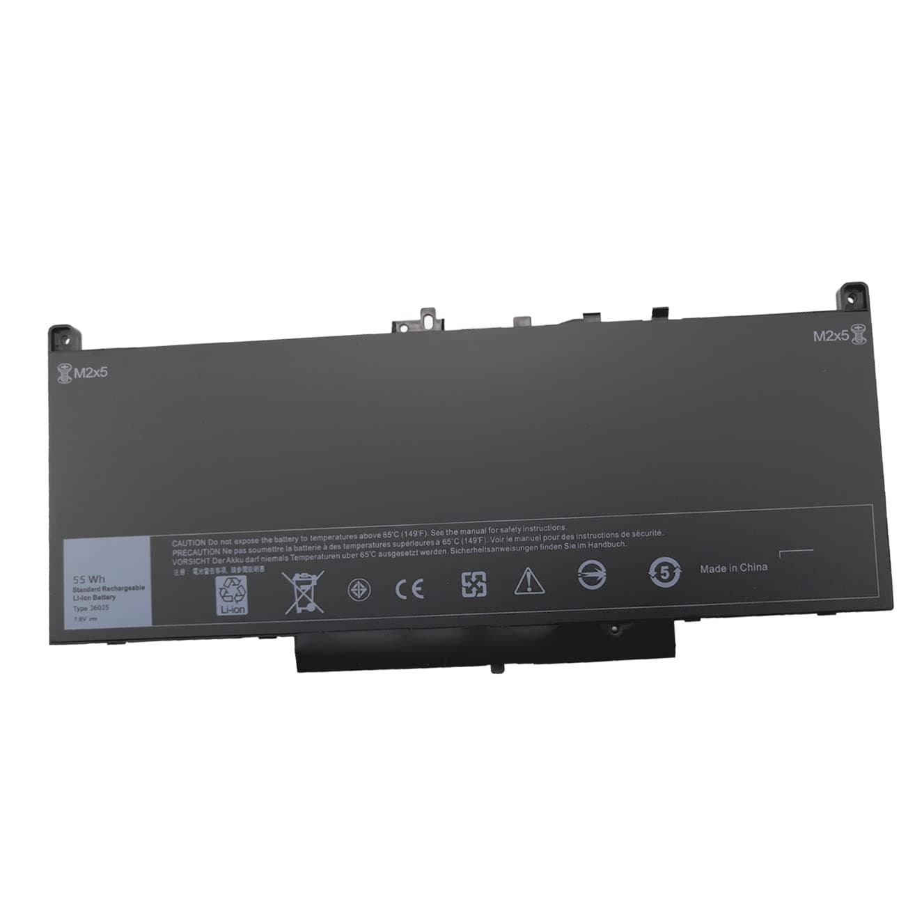 Replacement Battery for Dell J60J5 E7470 E7270 0MC34Y MC34Y R1V85 242WD GG4FM WYWJ2 1W2Y2 451-BBSY 451-BBSU 451-BBSX P26S001 P61G001-High Performance[7.6V/55Wh]