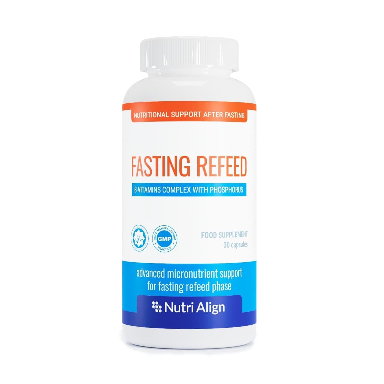 Nutri-Align Fasting Refeed Multivitamin | 30 Fasting Multi Vitamin Capsules for Men & Women | Vitamin B Complex, Phosphorus & Vitamin D & C Multivitamins | Fasting Vitamins | Gluten Free | UK Made