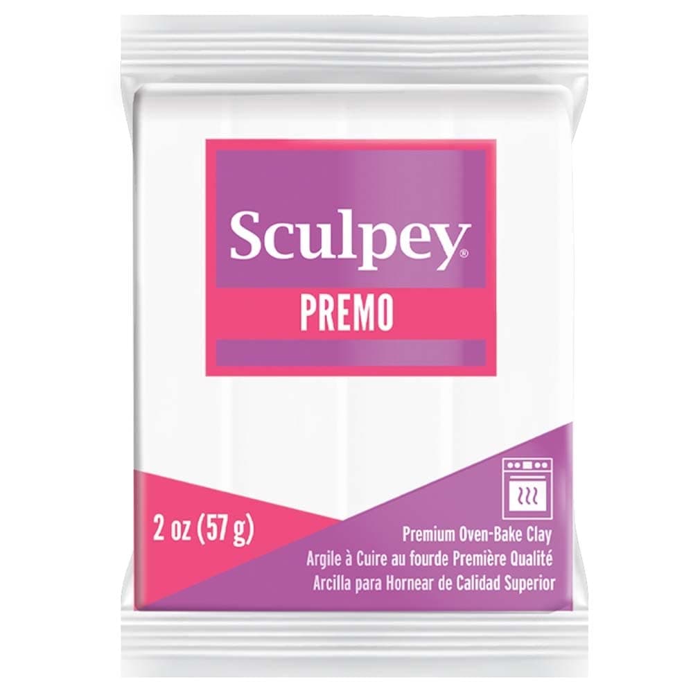 Sculpey Premo Light-Weight Professional Crafting Clay, White, 2oz