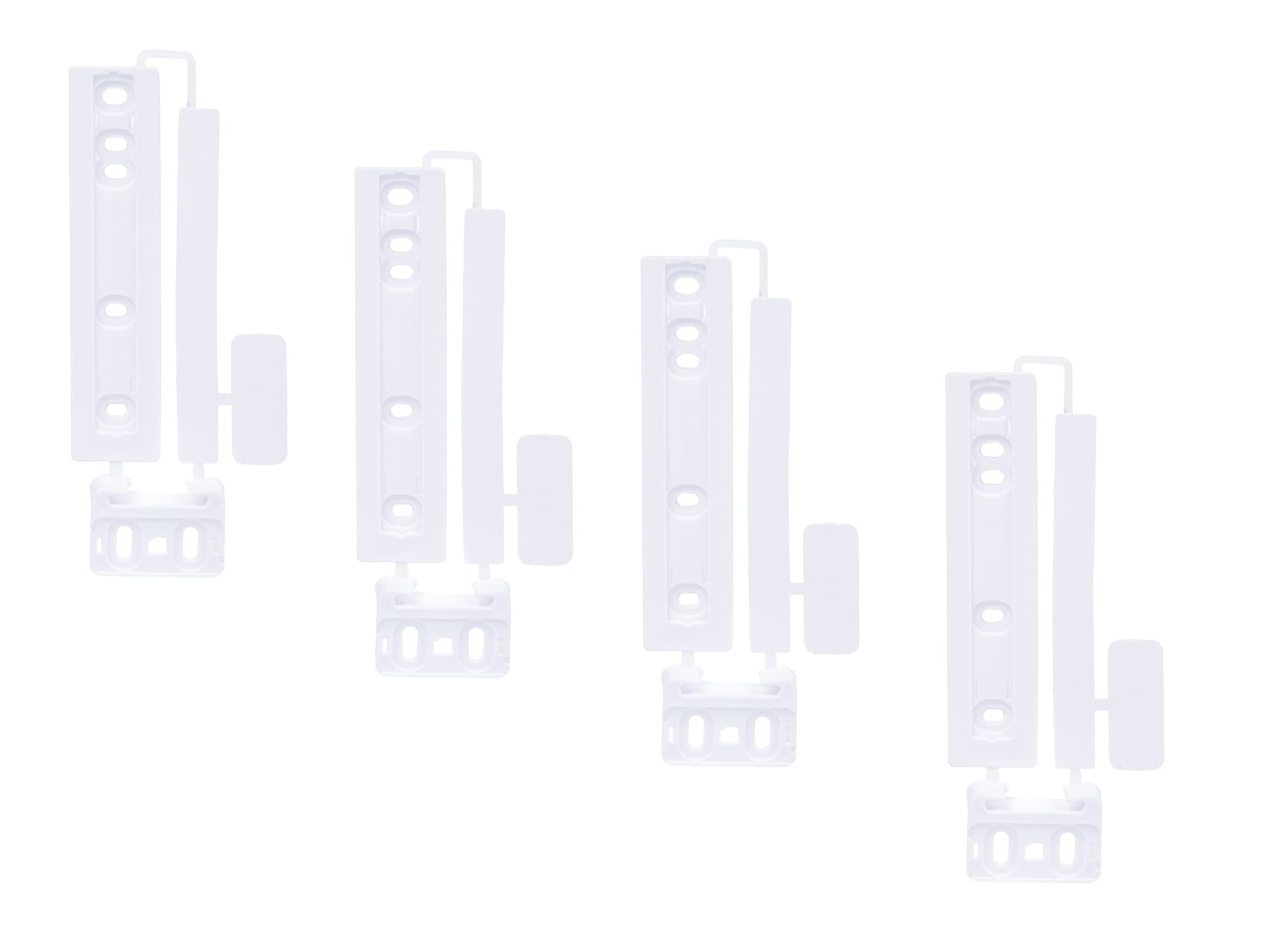Invero 4 Pack of Universal Integrated Sliding Door Mounting Hinge Kit - Fits Most Fridges and Freezers - Indesit, Siemens, Lamona, LG, Logik, Miele, Neff, Bosch, Samsung and more