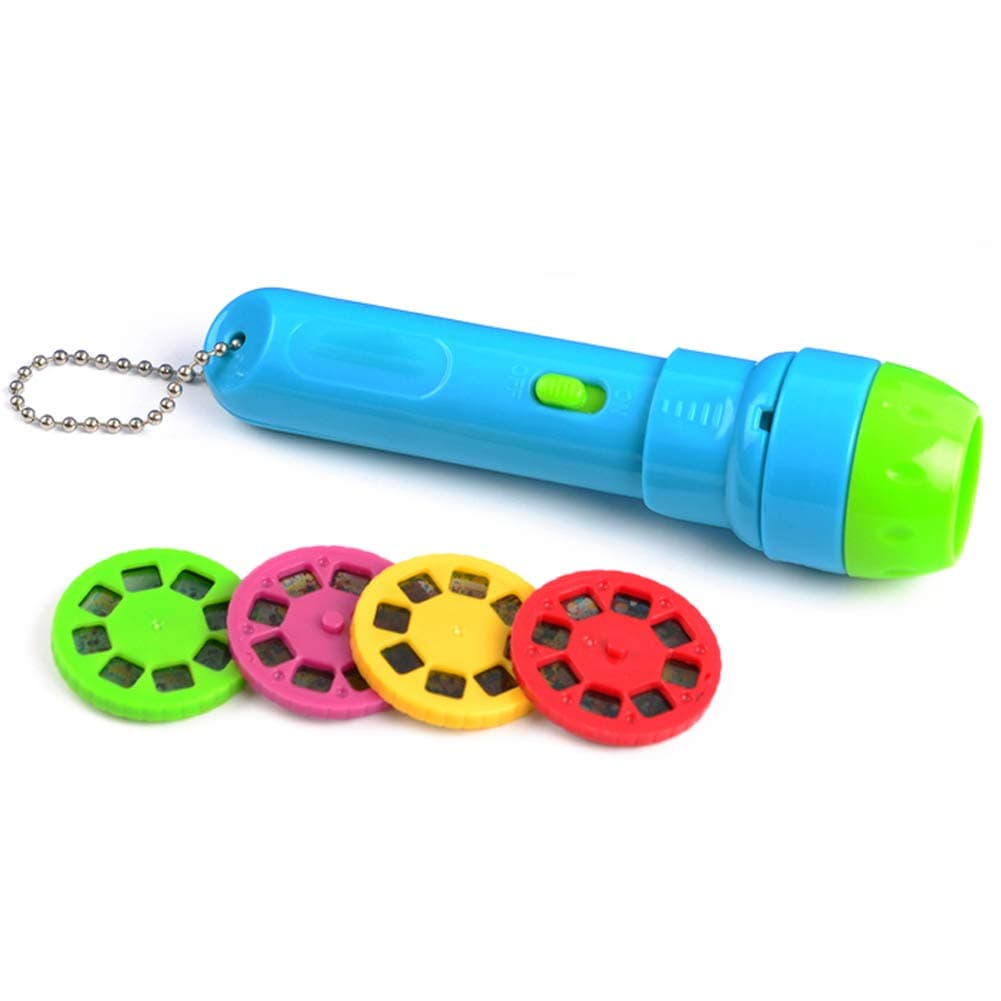 JTMM Kids Storybook Torch (4 Stories) Projector Flashlight Kids Story Torch Educational Projector Toy for Kids (Battery not Include)