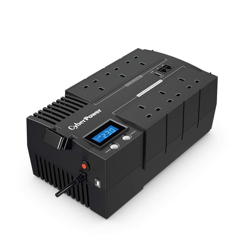 CyberPower BRICs LCD 1000VA 6Outlet(s) AC Compact Black Uninterruptible Power Supply - Uninterruptible Power Supplies (1000 VA, 600 W, 165 V, 290 V, 220 V, 240 V)