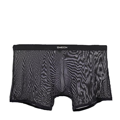 SemboonMen One Piece Pouch Soft Mesh Boxers Briefs/Trunks Underwear Underpants