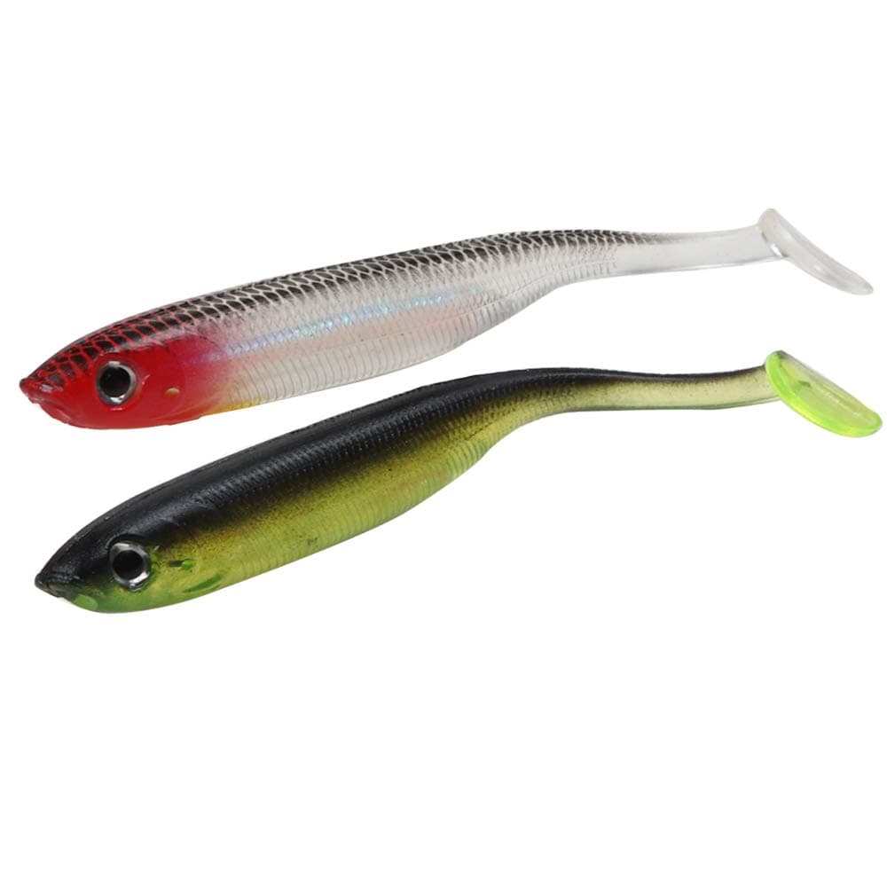 JOHNCOO Fishing Lure 3D Eyes Shad Lure Soft Bait Soft Silicone Bait Swimbaits Plastic Lure