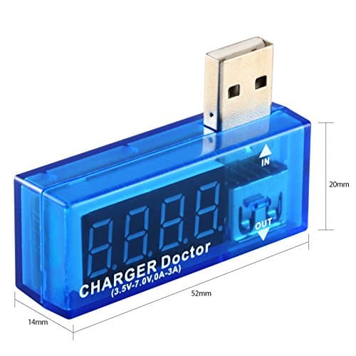 Ardest USB Charger Doctor - In-line Power Tester Power Bank Mobile Battery Voltage and Current Meter Tools and Gadgets