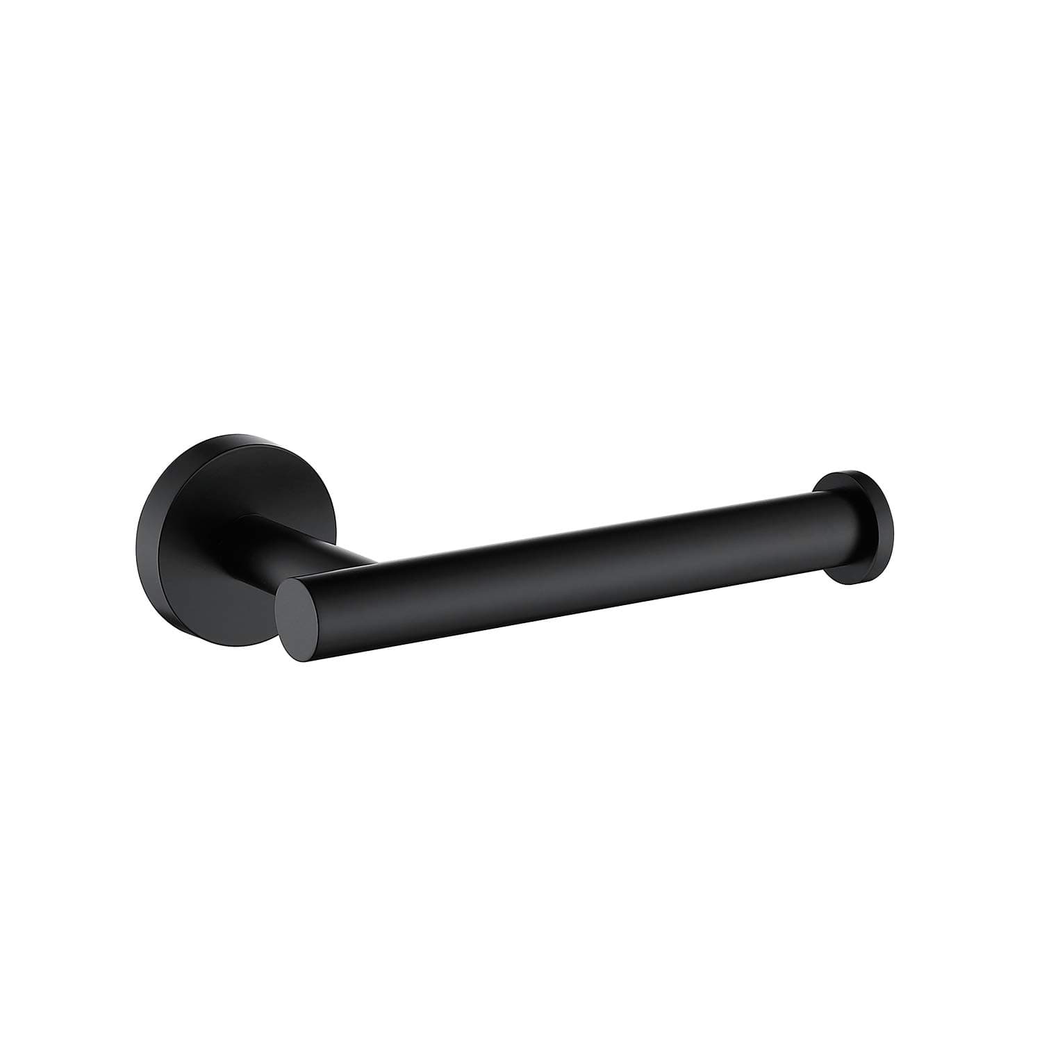 Matte Black Toilet Paper Holder SUS304 Stainless Steel, Modern Round Tissue Roll Holders Wall Mount, Toilet Paper Roll Dispenser Bathroom 5 inch TP Holder for Kitchen Washroom