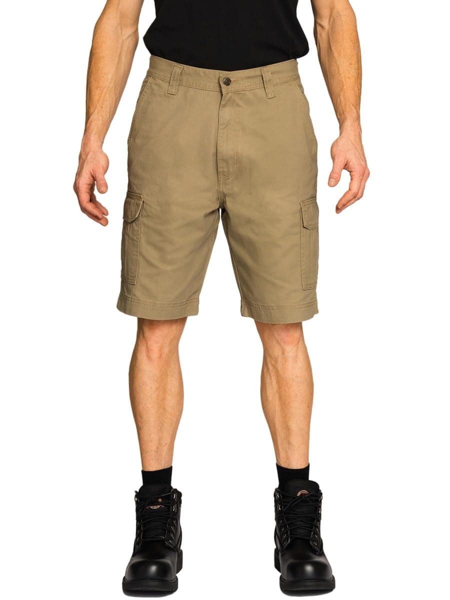 Full Blue Big Men's Cargo Shorts with Expandable Waist