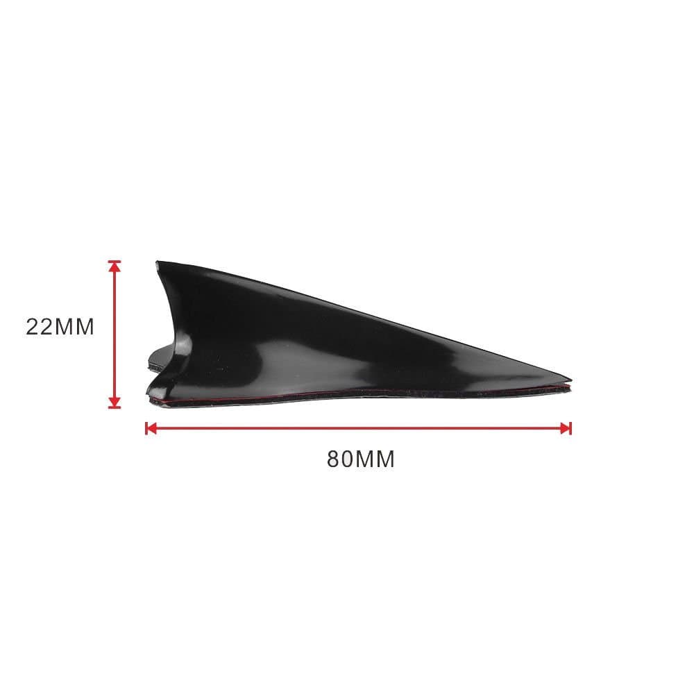 OSIAS 10PCS Vortex Generator Flexible PP EVO-Style ROOF Shark FINS Spoiler Wing KIT BLACK3