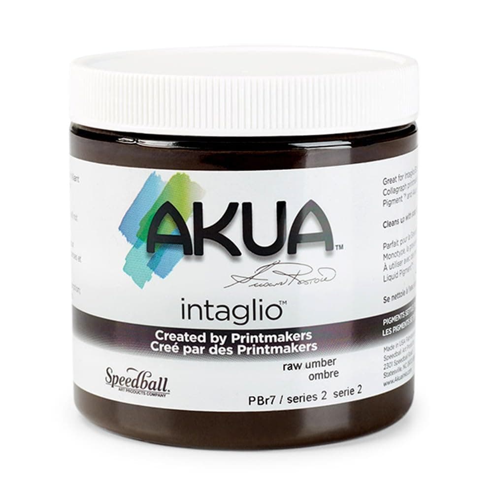 Akua Intaglio Water-Based Ink, 8-Ounce Jar, Raw Umber