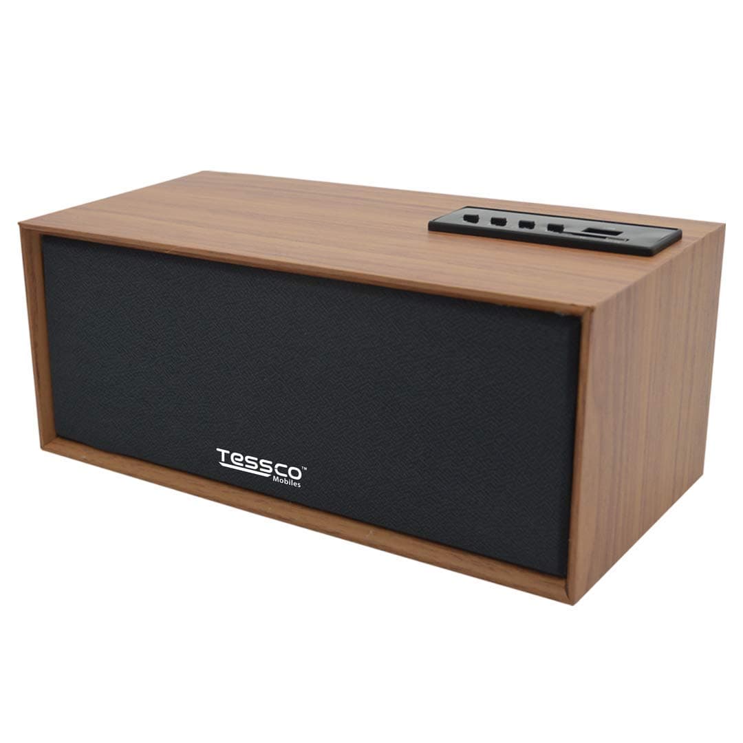 TAMPROAD Desktop Wooden Wireless Bluetooth Portable Speaker with HD Sound and Bass Support Mobile Phone holder USB TF CARD FM Radio Owl-Shaped Speakers Home Party Smartphone Computer PC (Black)