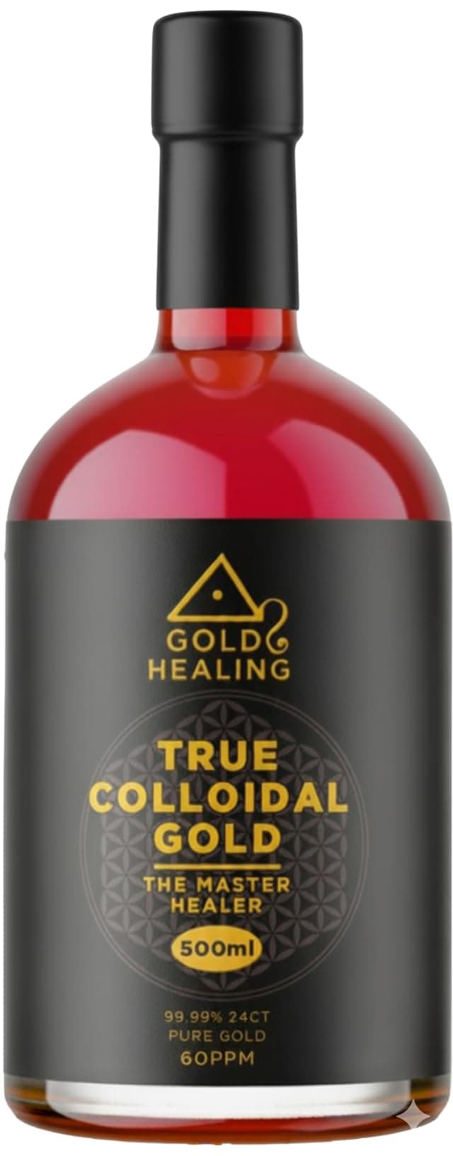 – GOLD HEALING True COLLOIDAL Gold 500ml - 99.99% 24ct Pure Gold, Superior Concentration, High 60ppm Made in The UK