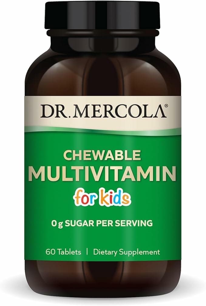 Chewable Multivitamin for Kids, 30 Servings (60 Tablets), 0g Sugar Per Serving, Natural Orange Flavor, Dietary Supplement, Supports Overall Health, Non-GMO