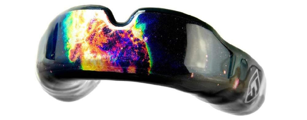 GuardLabAPEX Mouthguard w/Case | Football, Basketball, Boxing, Wrestling, Soccer, Karate, Hockey, MMA | Adult & Youth | Pre-Indented for a Precise Fit (APEX/Cosmos Nebula, Small)