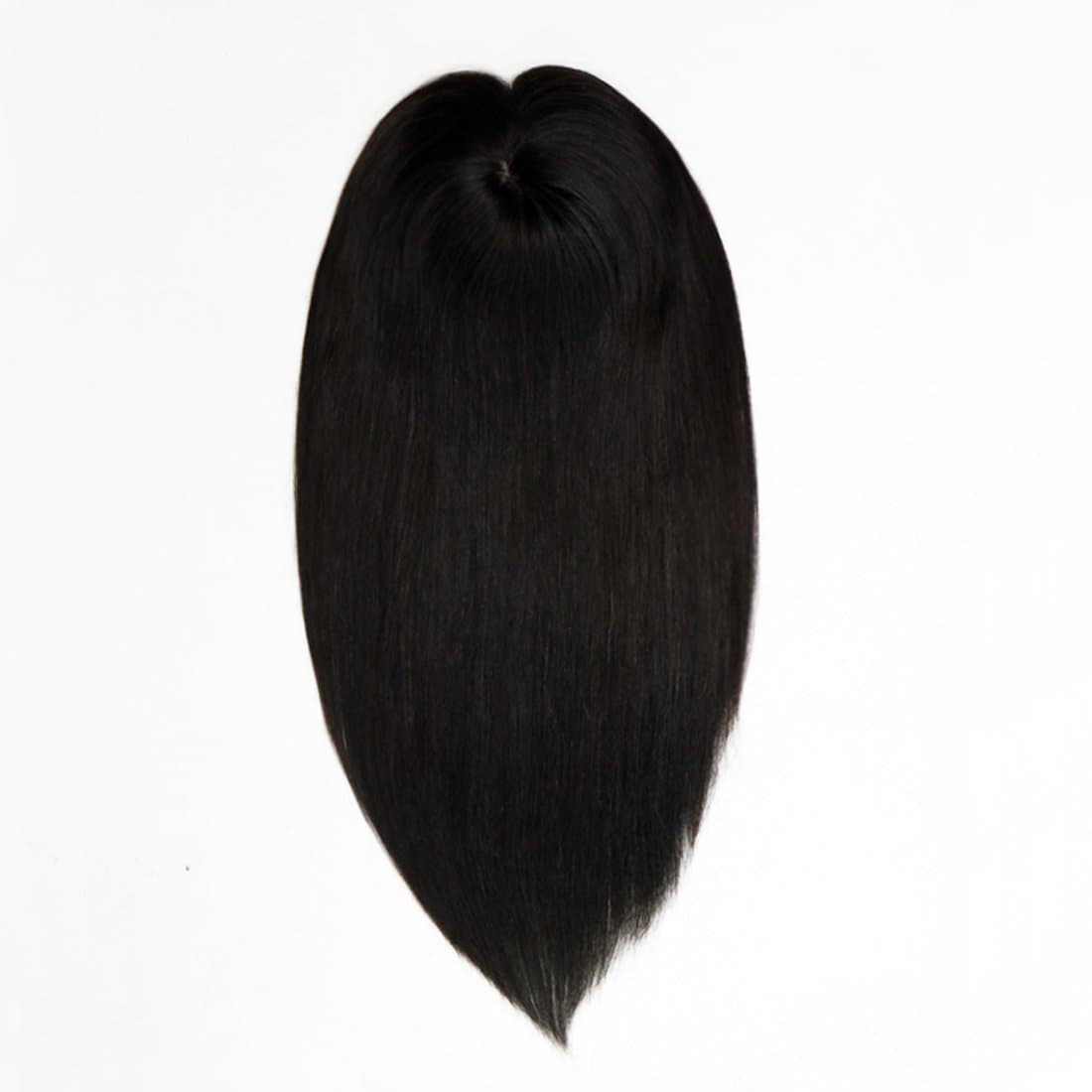 Uniwigs 5.5"×5.5" Claire Silk Top Virgin Remy Human Hair Topper, Straight Hair For Hair Loss or Thin Hair (10'', G-1B)