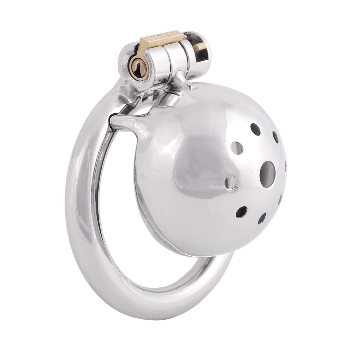 Metal Chastity Device Male Comfortable Virginity Lock Chastity Belt with Small Cage C240 (1.57 inch / 40mm)
