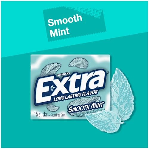 Extra Smooth Mint Sugarfree Gum 15 Count (Pack of 10)