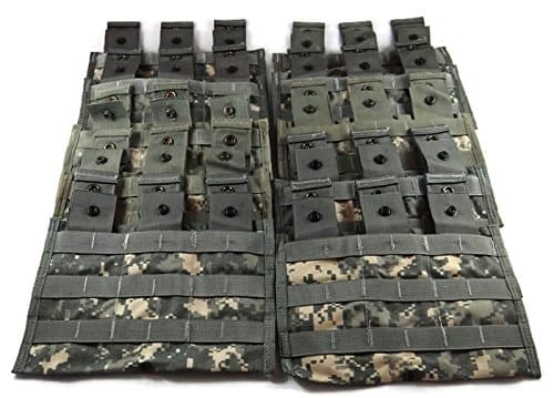Triple Magazine Pouch ACU Camouflage, Pack of 10 Military Surplus MOLLE Pouches