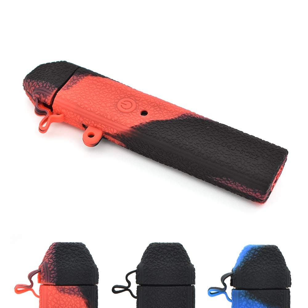 Cyameri Texture Case for Uwell Caliburn Kit Protective Silicone Skin Rubber Cover Sleeve Wrap Gel Shield Fits Uwell 11W Pod System (Red & Black)