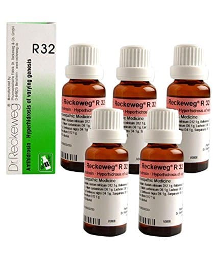Dr.Reckeweg Germany R32 Excessive Perspiration Hyperhidrosis of Varying Genesis Pack of 5