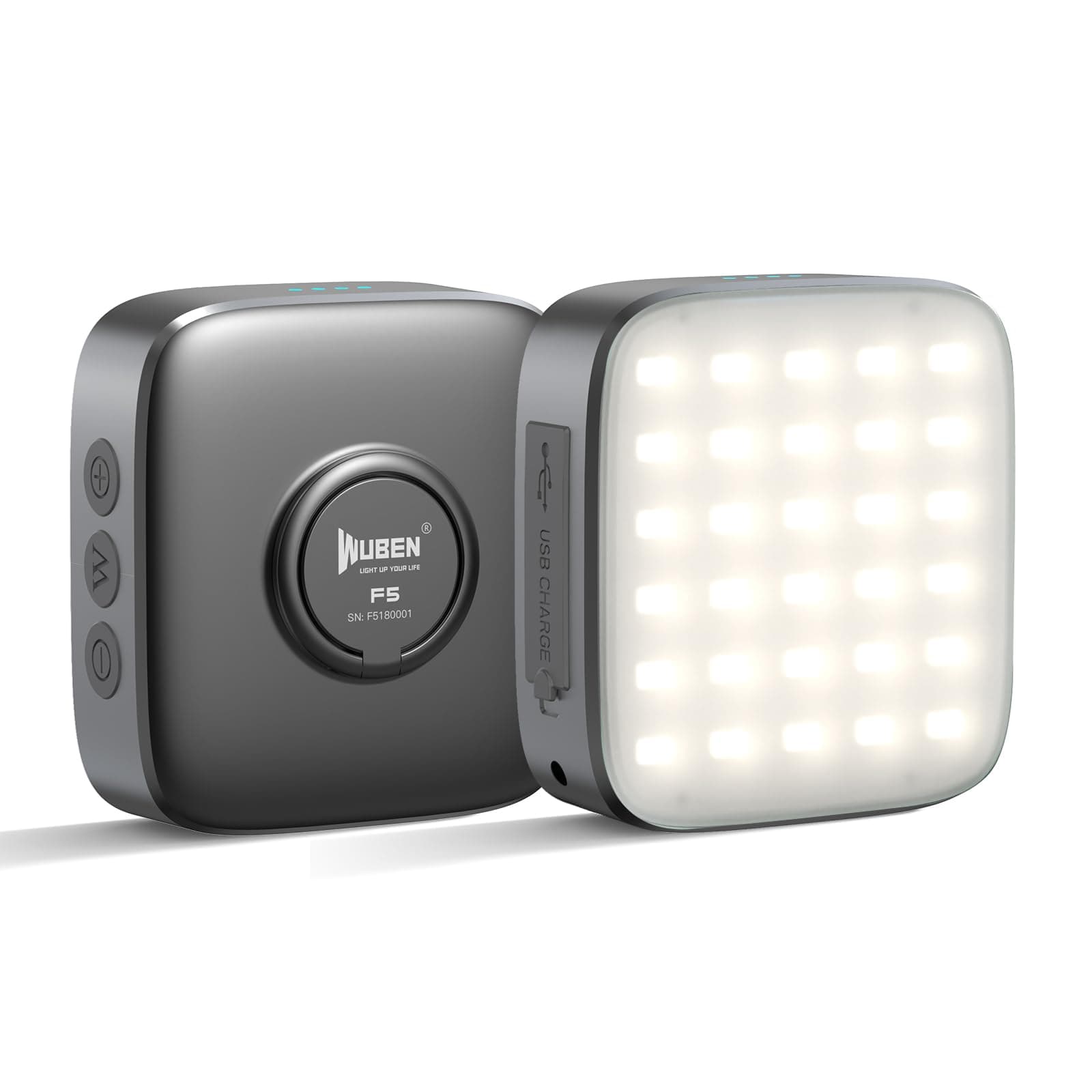 F5 LED Camping Lantern Rechargeable, 5200mAh LED Lantern with Magnet Tent Lantern IP64 Waterproof 500LM 3 Light Modes for Hook Camping, Hiking, Hurricane Emergency, Home and Car