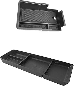 LUWU 2025 Equinox Center Console Organizer Compatible with 2025 Chevrolet Equinox Accessories Under Console Tray Armrest Console Organizer Equinox 2025 Accessories 2Pack (Not for EV Model)