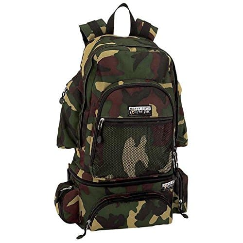 22" Green Camouflage Camo Backpack Day Pack Detachable Waist Fanny Bug Out Bag