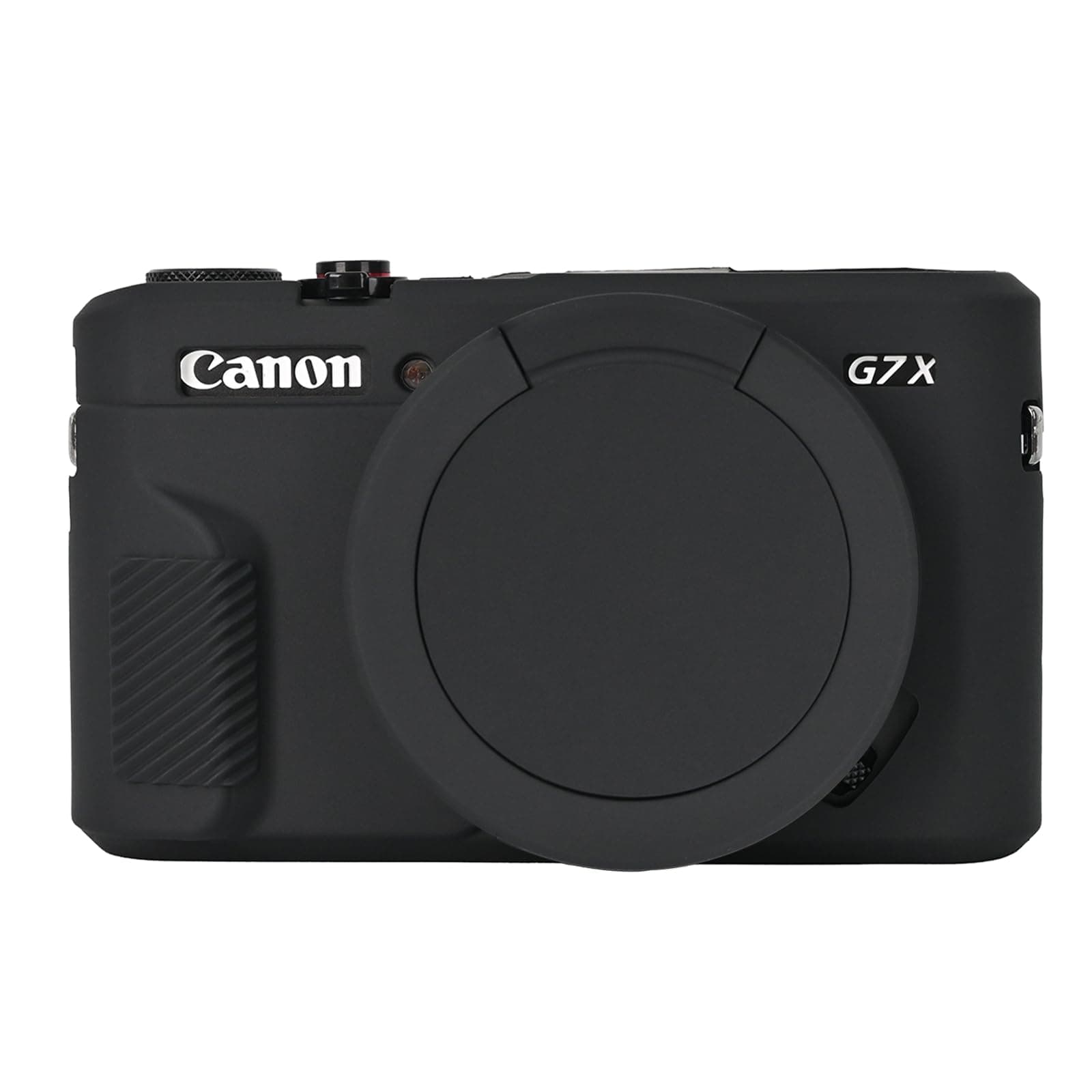 Easy Hood G7X Mark II Case, Protective Case for Canon Powershot G7X Mark II Digital Camera, Removable Lens Cover Silicone Sleeve Soft Camera Cover Rubber Protective Body Skin- Black