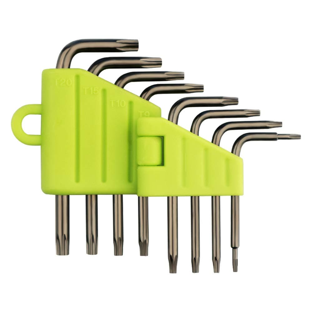 DonkeyEmma Torx Star Screwdriver Spanner Set Tamperproof Set Of 8 T5 T6 T7 T8 T9 T10 T15 T20 8 IN 1 Durable Star Wrench Tool Set