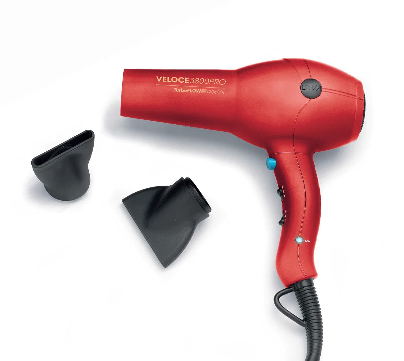 Edit Veloce 3800 Pro Dryer Red 2200 W Professional Hairdryer with Ionic Conditioning, EDT108