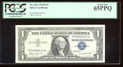 1957B $1 Silver Certificate PCGS 65PPQ