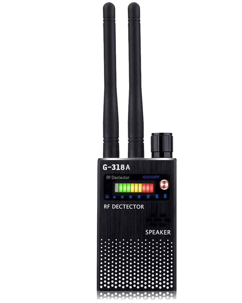 RF Detector, Dual Antennas Hidden Camera Detector, Hidden Micro WiFi Cam Scanner, High Sensitive Cellphone Listening Device and Wireless Bug Sweeper, Detect GSM GPS Tracker