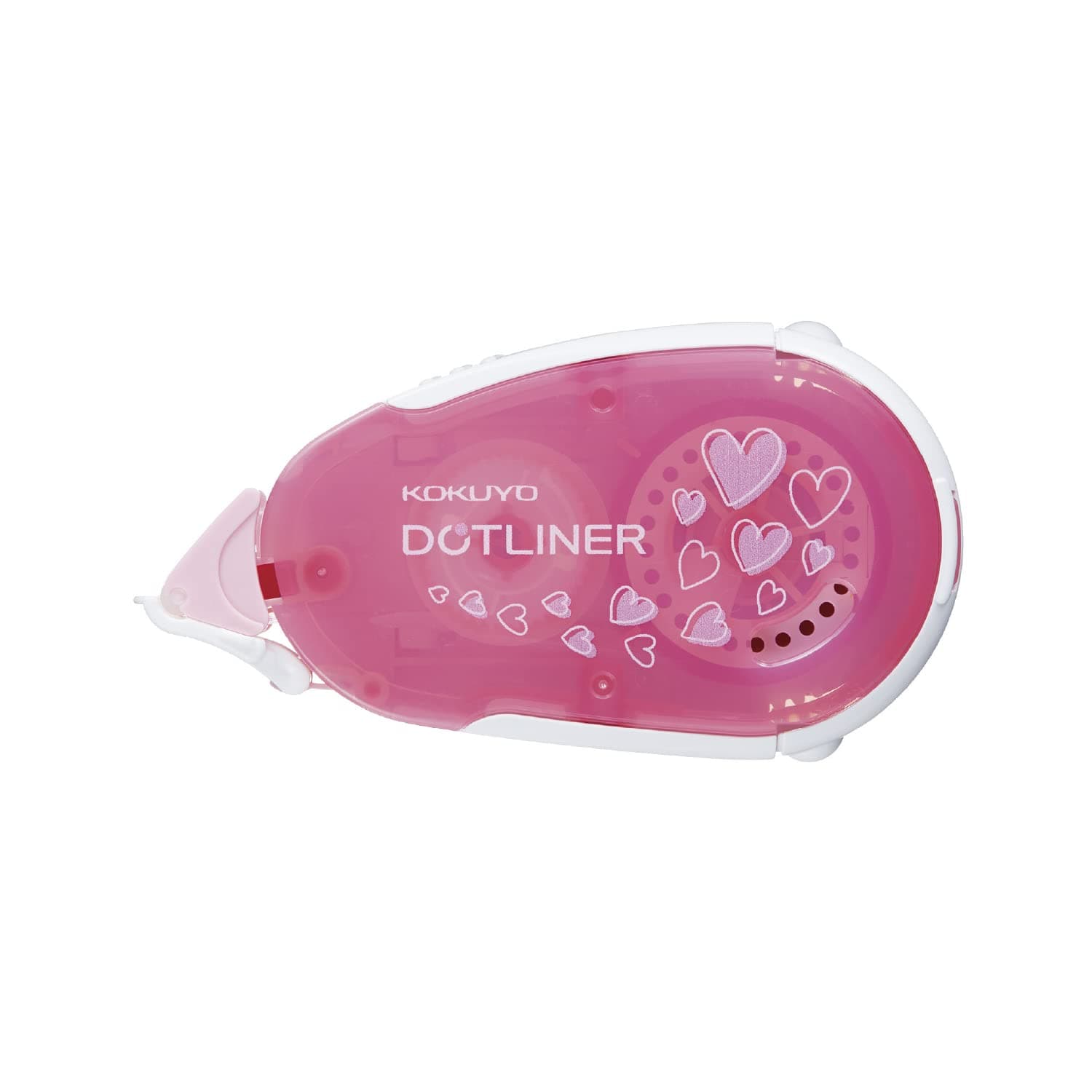 KOKUYO Dotliner Strong Adhesive Tape Glue, Dotliner Tape Runner, Pink Heart a...