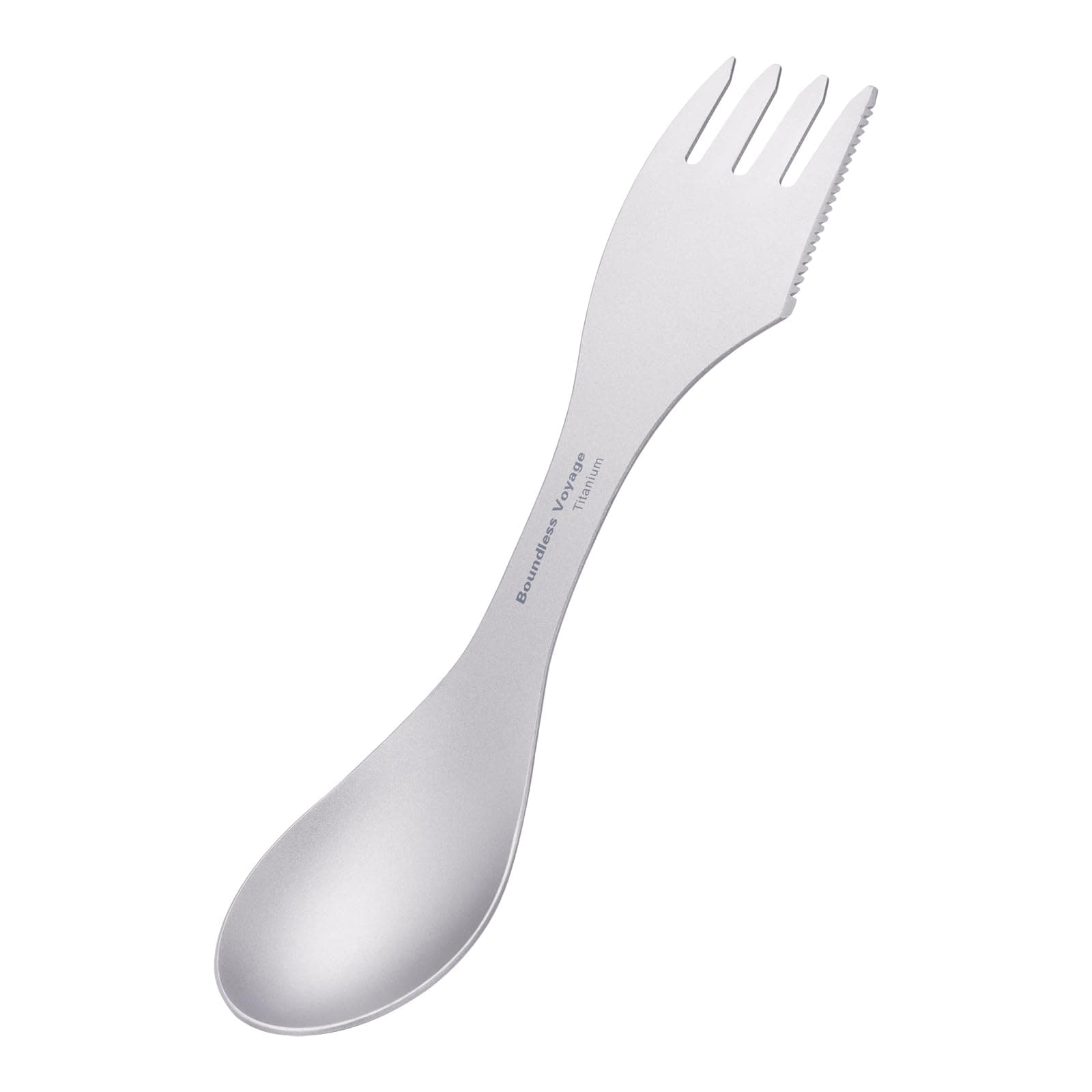 Boundless Voyage Titanium 3 in 1 Fork Spoon Knife Cutlery Set Ultralight Spork Outdoor Tableware 1.2mm Thickness Camping Utensils D-Ti1064T