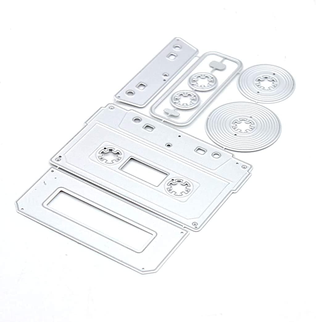 KSCRAFT Cute Cassette Tape Metal Cutting Dies Stencils for DIY Scrapbooking/Photo Album Decorative Embossing DIY Paper Cards (Big Size)