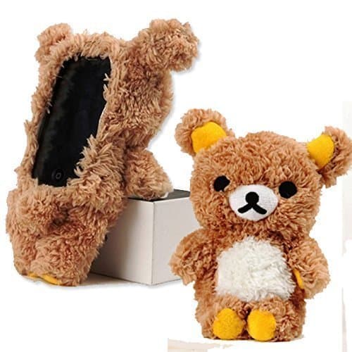 Aurora Stylish Cute 3D Teddy Bear Doll Toy Plush Case Cover For Apple iPhone 6 Plus/6s Plus 5.5 inch--Brown(iphone 6 5.5 inch case)