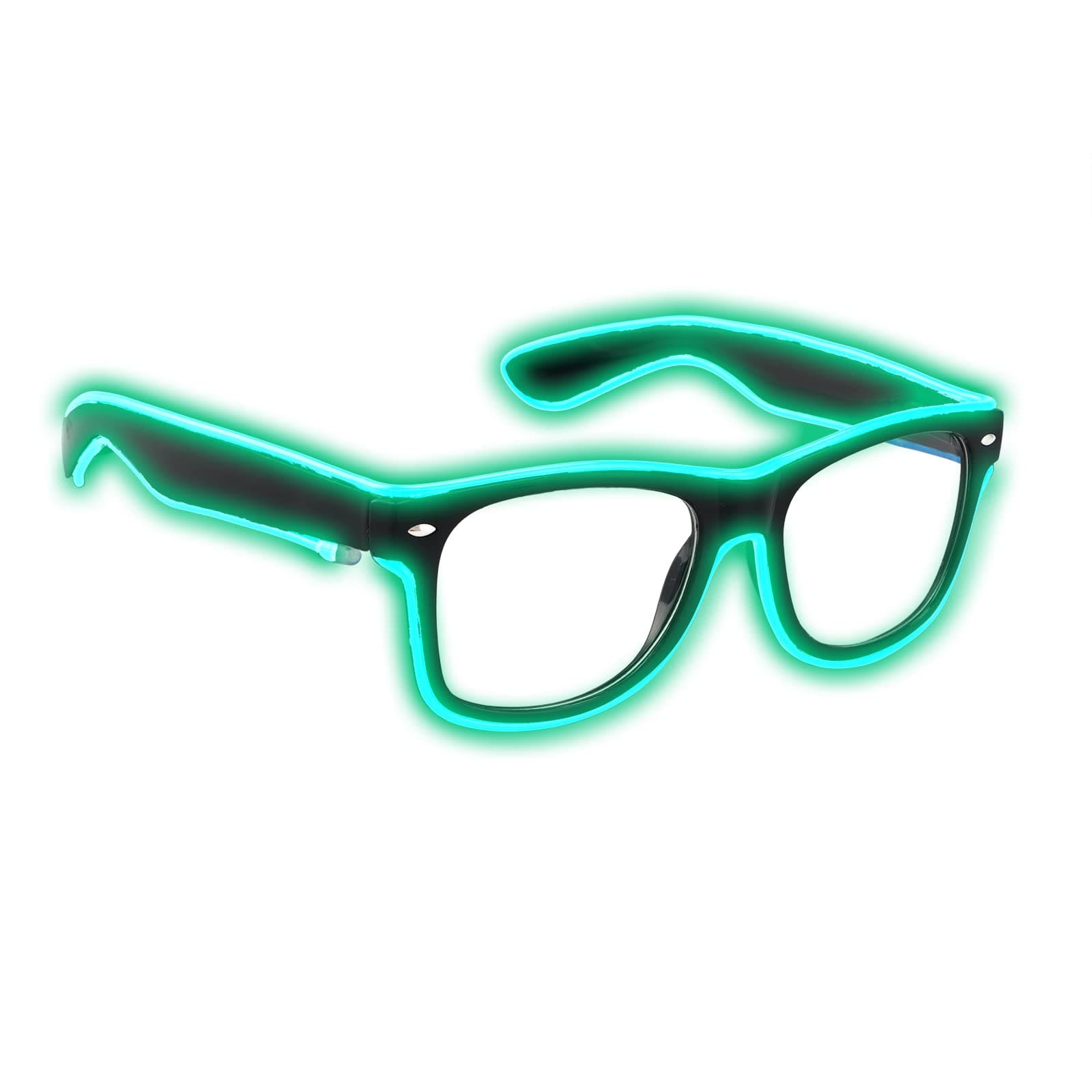 AquatLight up EL Wire Neon Rave Glasses Glow LED Sunglasses Costumes For Party, EDM, Halloween, Wired with Battery Power